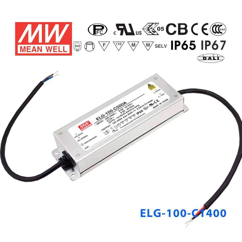 ELG-100-C1400 MEAN WELL Power Supply | HTD Electronics