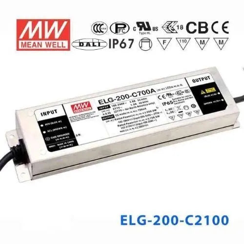 ELG-200-C2100DA MEAN WELL Power Supply | HTD Electronics