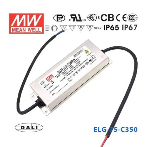 ELG-75-C350DA MEAN WELL Power Supply | HTD Electronics