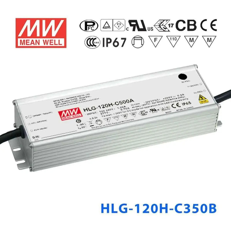 HLG-120H-C350B MEAN WELL Power Supply | HTD Electronics