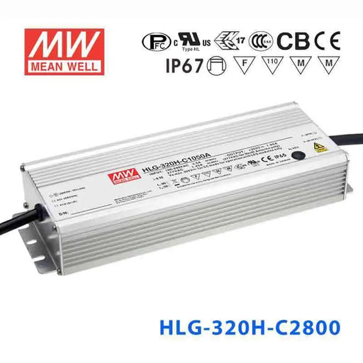 HLG-320H-C2800B MEAN WELL Power Supply | HTD Electronics