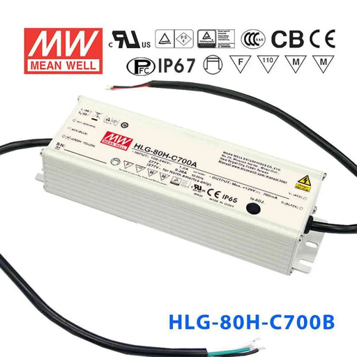 HLG-80H-C700B MEAN WELL Power Supply | HTD Electronics