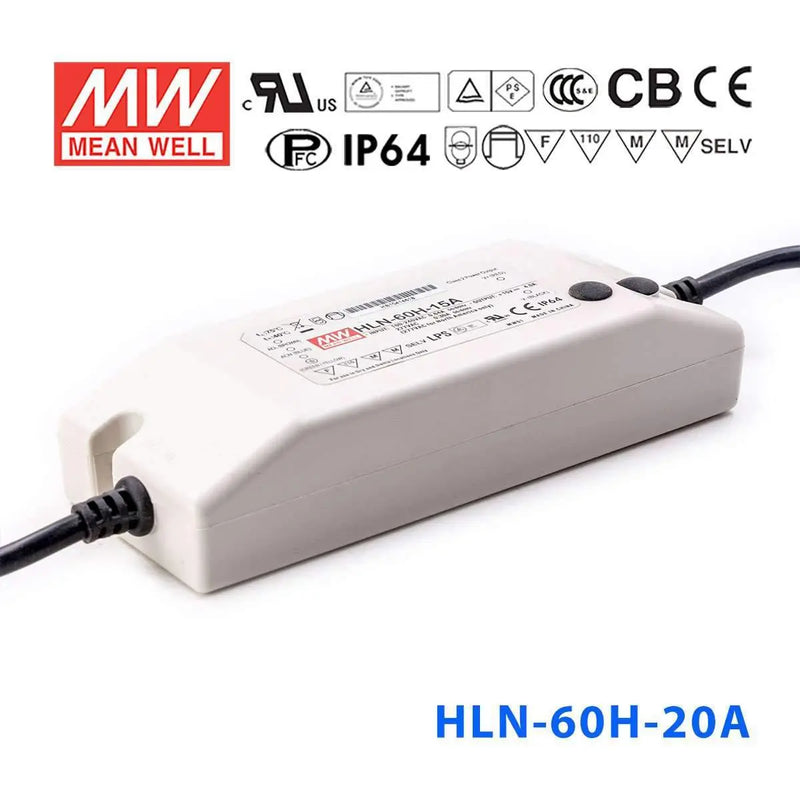 HLN-60H-20A MEAN WELL Power Supply | HTD Electronics