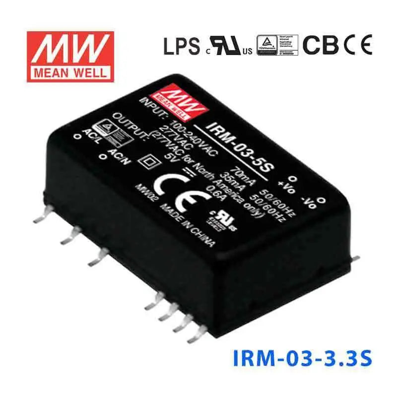 IRM-03-3.3S MEAN WELL Power Supply | HTD Electronics
