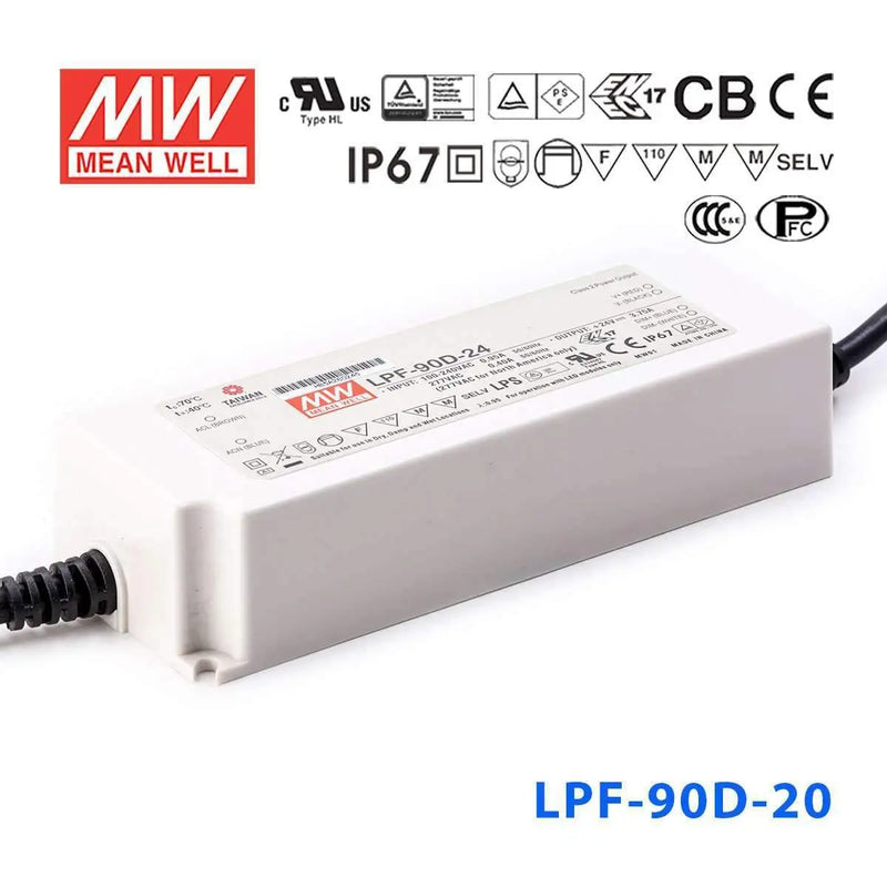 LPF-90D-20 MEAN WELL Power Supply | HTD Electronics